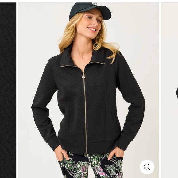 New With Tags Lilly Pulitzer Elena Zip Up in Butterfly Quilted Knit Sz S